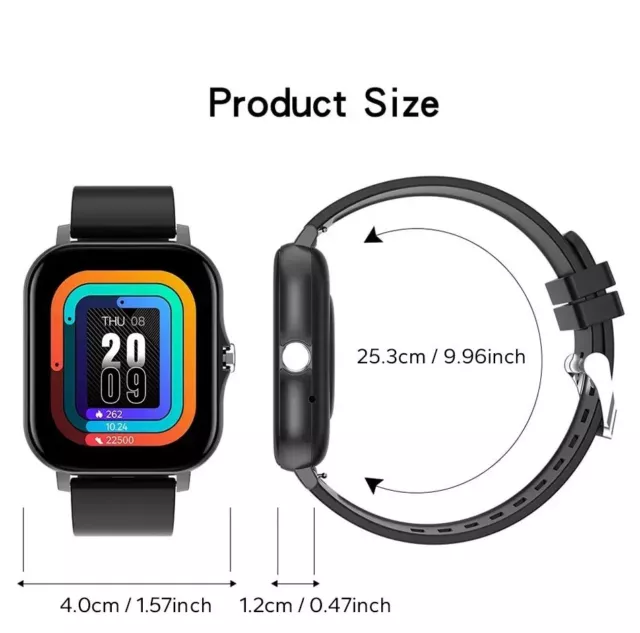 Smart Watch Men Women Fitness Tracker Blood Pressure Heart Rate Sport Watches UK 3