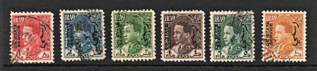 Used set of 6 stamps " KING GHAZI I - ON STATE SERVICE " Iraq 1934