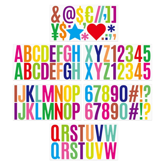 alfabeto ABC lettere numeri adesivi set lettere adesive 309/1