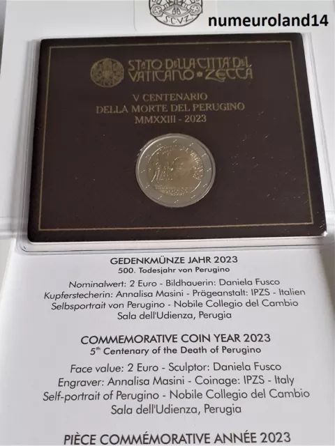 DISPO coffret BU 2 euro Vatican 2023 P Perugino. Envoi en suivi