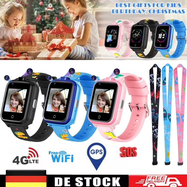 4G WIFI KINDER Smartwatch GPS Tracker Kamera Videoanruf Smartphone SOS ...