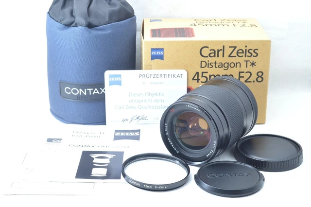 [Near Mint w/Box] Contax Carl Zeiss Distagon T* 45mm f/2.8 AF Lens for 645 #5263