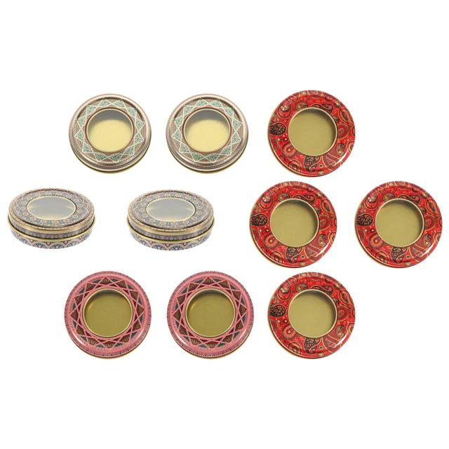 10 Pcs Scatola Regalo Stagno Di Zafferano Scatola D'epoca Teiera