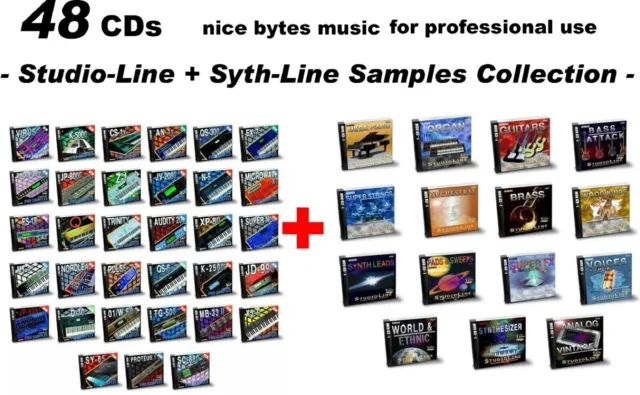 48 CD,s  SF2 SOUNDFONTS  Format Sample CDs    ++ nicebyte for professional use++