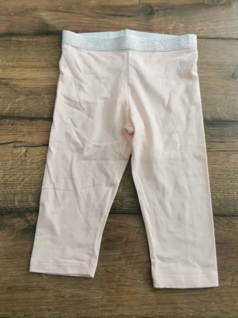 Petit Bateau Court Leggings Pink Silver Kid's Size 5 Years BRAND NEW