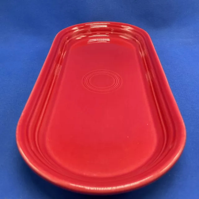 Fiestaware Scarlet Red Bread Plate Oval Serving Tray 12in. Fiesta Ware