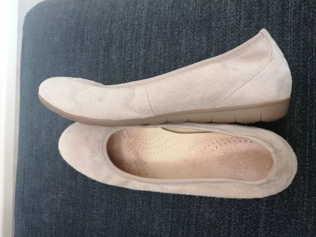 gabor ballerina Gr 5.Leder. Beige. Gr 38