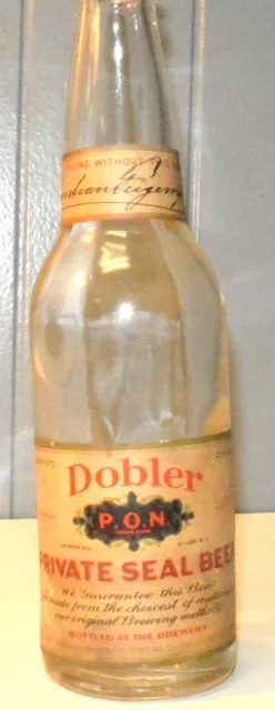 RARE Vintage Beer Bottle - Dobler PON Private Seal Beer - Albany NY Brewery