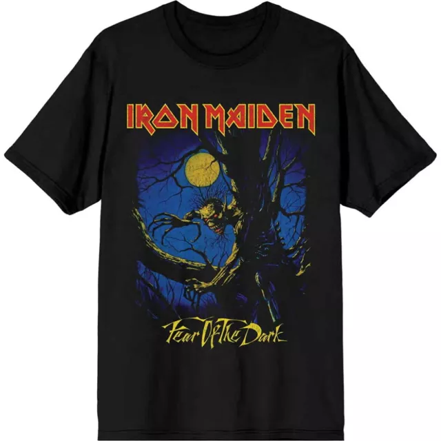 Iron Maiden Fear Of The Dark Moonlight Black T-Shirt NEW OFFICIAL