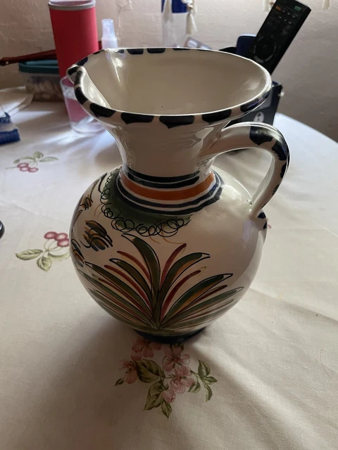 ANTIGUO JARRÓN CERAMICA ESMALTADA PUENTE DEL ARZOBISPO TOLEDO Medidas 22x15cm