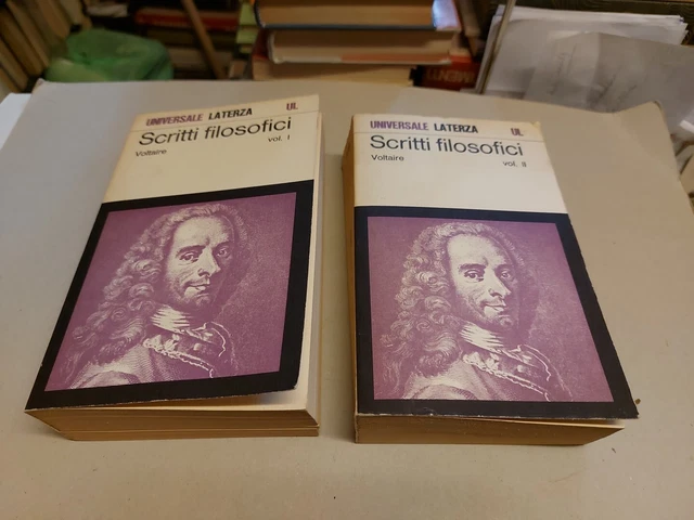 Voltaire SCRITTI FILOSOFICI 2 voll Laterza 1972, 27g24