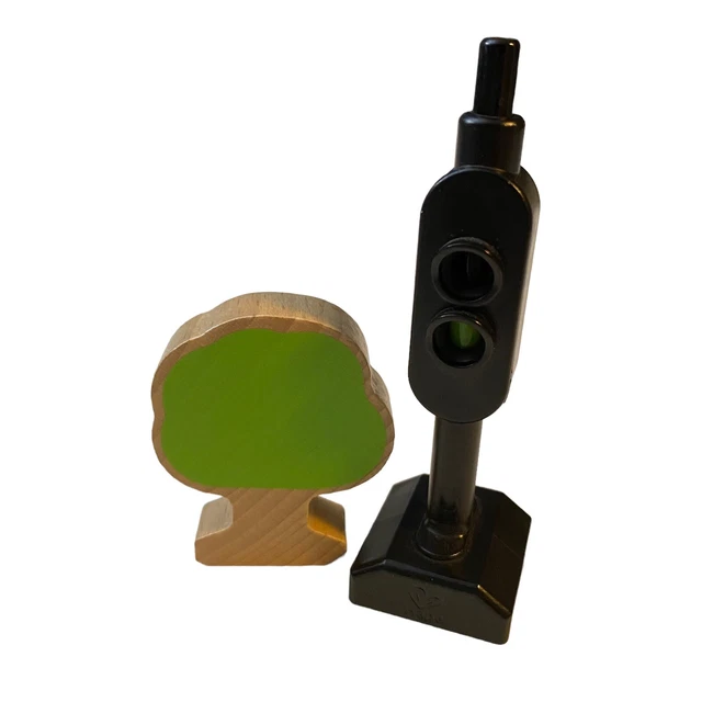 HAPE WOODEN BUSY City Train Railway Traffic Light & Tree Replacement