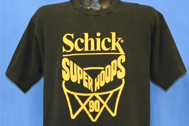 vtg 90s SCHICK SUPERHOOPS COLLEGE BASKETBALL TOURNAMENT #90 K-SWISS t-shirt L