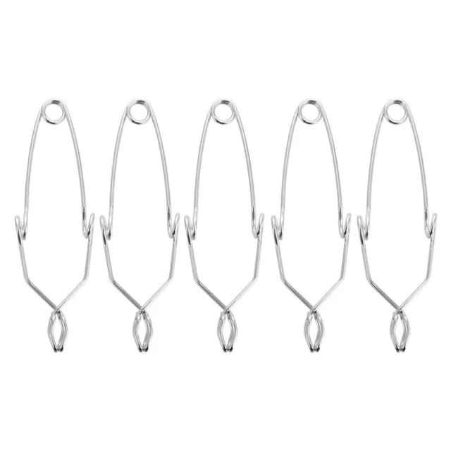 5 Pcs Iron Test Tube Clamp Steel Wire Professional Lab Holder