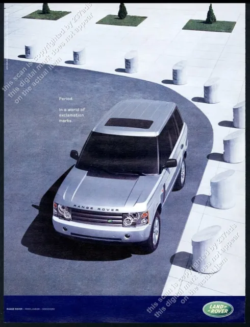 2004 Range Rover silver SUV photo Land Rover vintage print ad