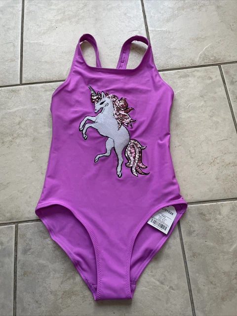 COSTUME DA BAGNO NEXT RAGAZZE NUOVO CON ETICHETTE COSTUME DA NUOTO ETÀ 10 ANNI unicorno paillettes