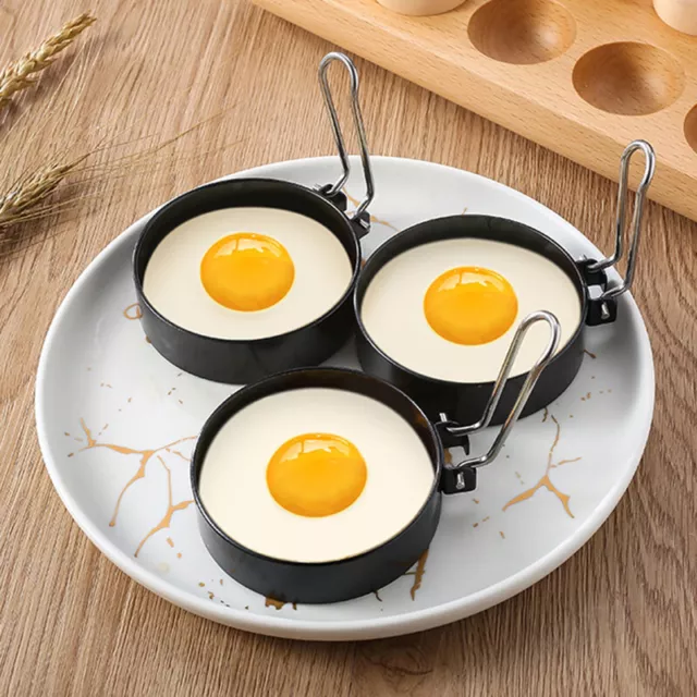 Anneau d'oeuf en acier inoxydable, moule à omelette en acier inoxydable 4  pièces, cuisson des œufs