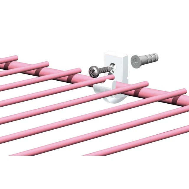 Closetmaid Wood/Concrete Wire White Shelf Wall Clip (12-Count) 754600 Pack of 60