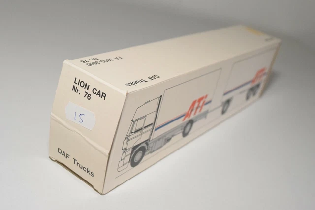 A5 1:50 15 Lion Car Toys 76 Daf 3300-3600 Ati Truck Original Empty Box Excellent