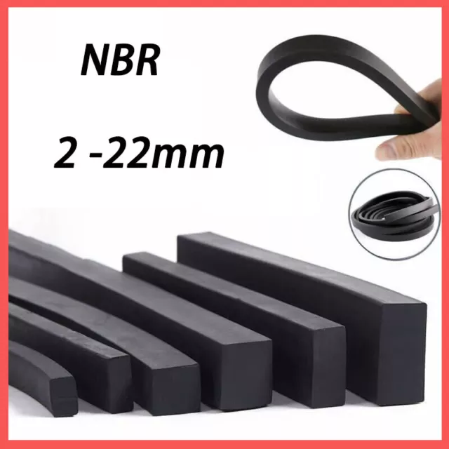 Barre quadrate in gomma nitrilica solida NBR 6-40 mm guarnizioni resistenti all'olio