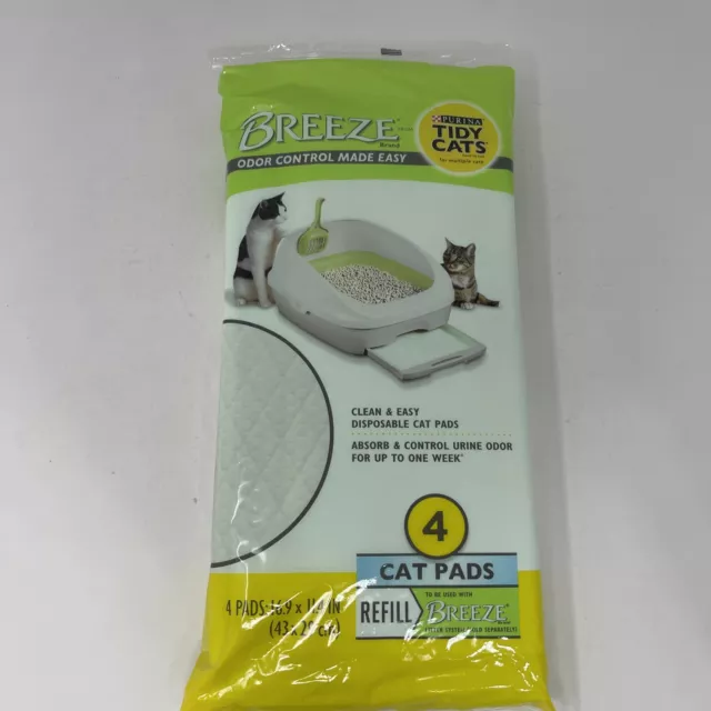 Purina Tidy Cats 4 Cat Pads BREEZE LITTER SYSTEM Refill Pack Odor Control NEW
