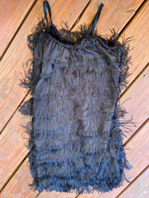 Dream girl Flapper Costume Adult Roaring 20s Halloween Dress Black Large