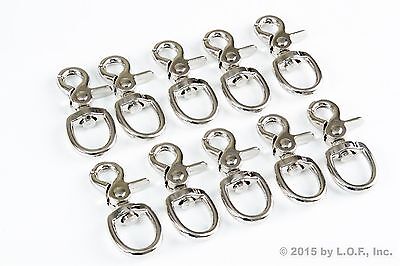 10 Trigger Snap Round Eye Swivel Lobster Clasp Lanyard Hook 3/4 Inch 90Lbs