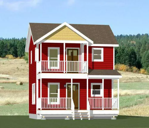 20x16 Tiny House -- PDF Floor Plan -- 544 sq ft -- Model 11