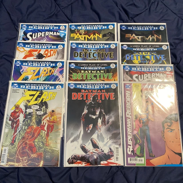 DC Universe Rebirth 12 Comic Mixed Lot (Batman, Flash, Superman)