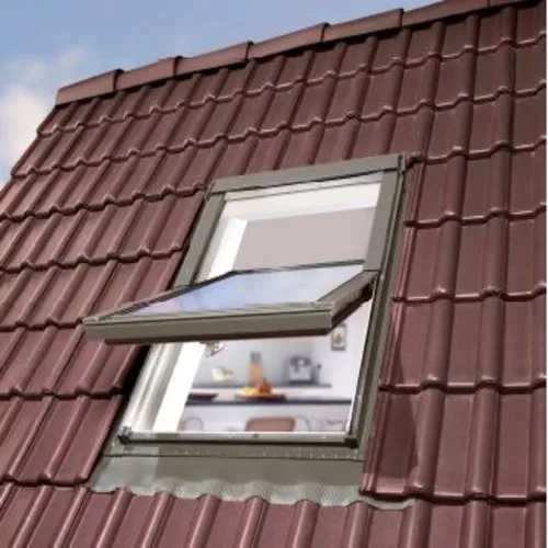 Kunststoff  Dachfenster SKYFENSTER - 3-Fach-Verglasung + Eindeckrahmen + ROLLO 3