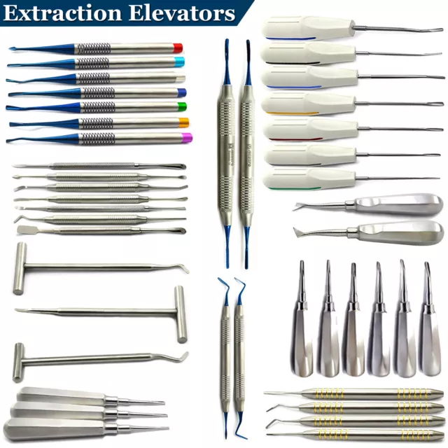 MEDSPO Dental Elevators Tooth Extraction Luxating Root Tip Implant Surgical CE