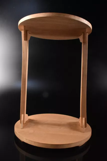 D1532: Japanese Wooden Shapely DISPLAY SHELF Stand Cabinet