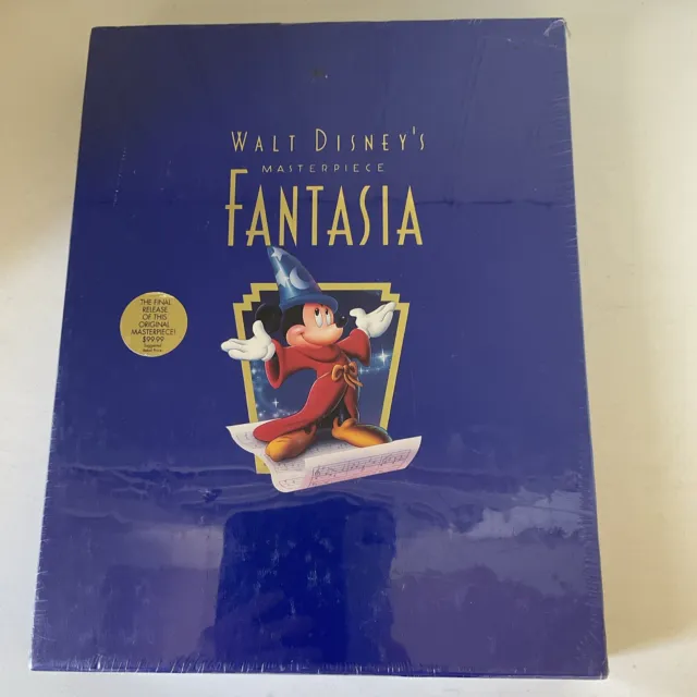 Walt Disney Masterpiece Fantasia Deluxe Box Set CDs, Lithograph, VHS Book SEALED