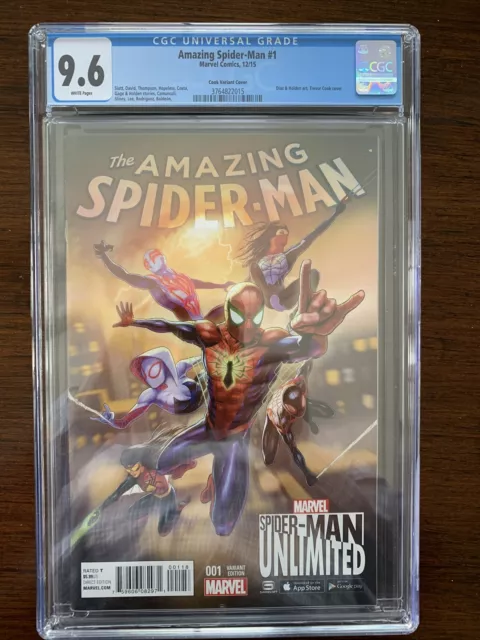 Amazing Spider-Man #1 CGC 9.6 (Marvel 2015)  Cook variant!  Key!