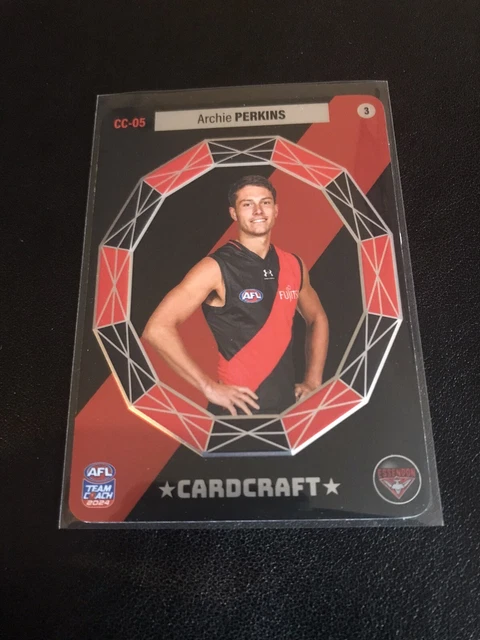 2024 AFL TEAMCOACH Archie Perkins Essendon CardCraft CC-05 #3 (Code ...