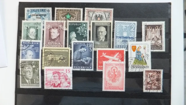 Österreich aus Jahrgang 1951 bis 56 gestempelt