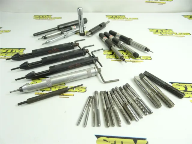 Lot Of Assorted Helicoil Tools & Assorted S.t.i. Taps #4-40Nc To 5/16"-18Nc