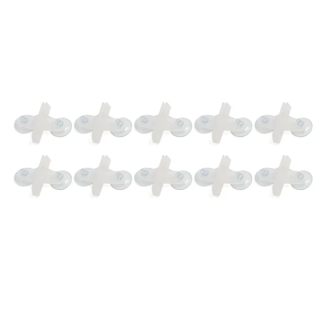 10pcs Clear Plastic Suction Cup Aquarium Fish Tank Divider Sheet Holder