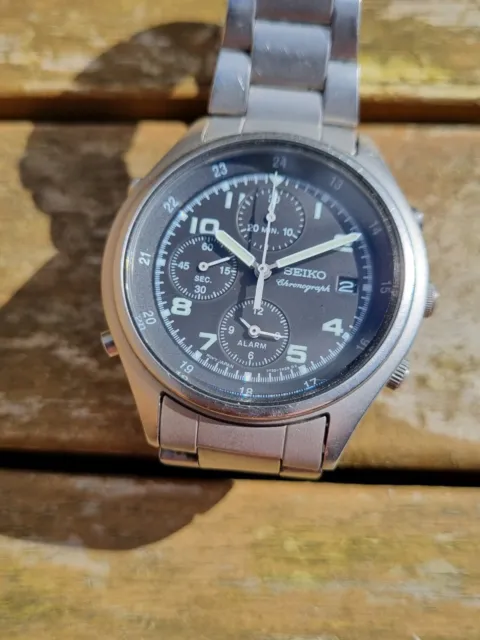SEIKO 7T32 7E70 Quartz Chronograph Watch £ - PicClick UK
