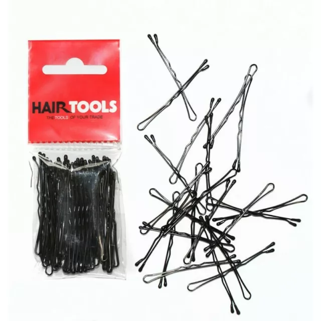 HAIR TOOLS Professional 2" Hair Grips Strong,Blonde/Brown/Black/Grey/White PK 50