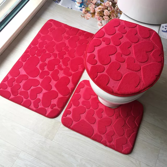 Alfombras para baño bano set juego de 5 piezas tapetes carpetas Nuevo  Naranja