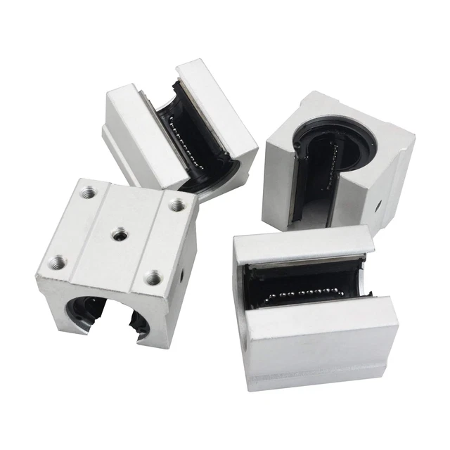 4pcs SBR20UU Aluminum Block 20mm Linear Motion Ball Bearing Slide Block Match fo