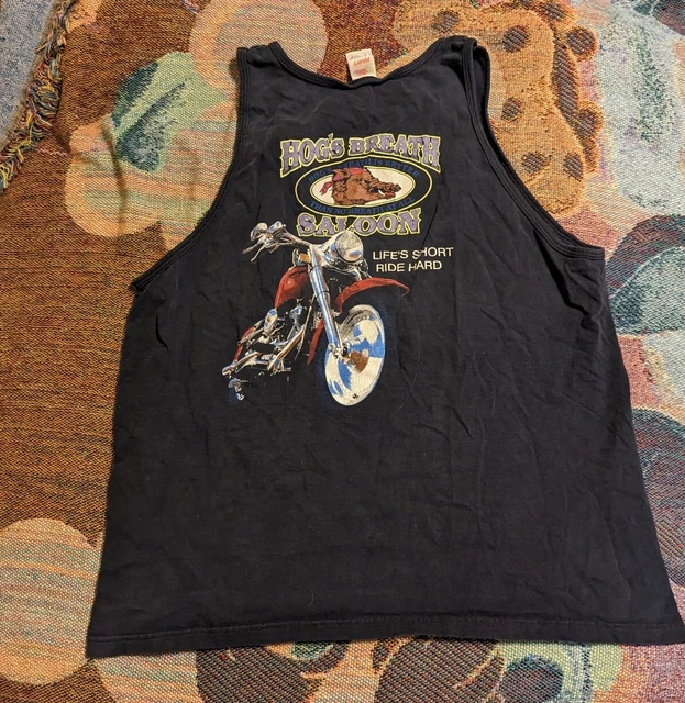 Vintage Hogs Breath Saloon Destin Tank Top Harley Motorcycle Graphic Men’s XL