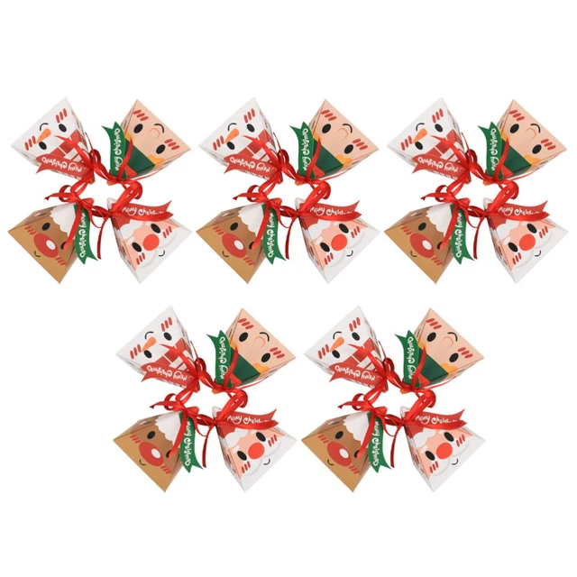 24 cajas de chocolate para dulces cajas de papel de Navidad suministros para fiestas cajas de Navidad