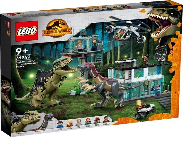 LEGO 76949 JURASSIC World Giganotosaurus & Therizinosaurus Attacco EUR ...
