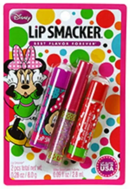 LIP SMACKER 3pc Balm & Glitter Gloss Minnie Mouse Collection Set