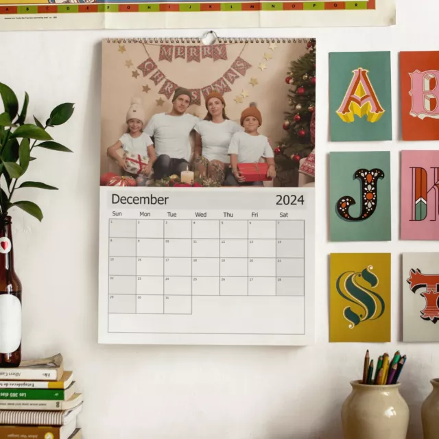PERSONALISED CALENDAR A3 2025, Photo Wall calendars, upload 12 image