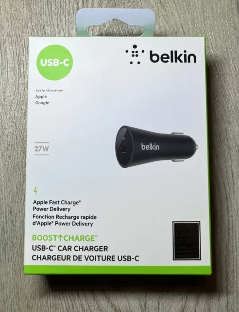 TOP! BELKIN USB-C Car Charger 27W schwarz KFZ-Ladegerät