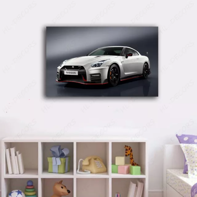 Framed Canvas Prints Stretched Nissan Gtr Wall Art Home Decor Gift