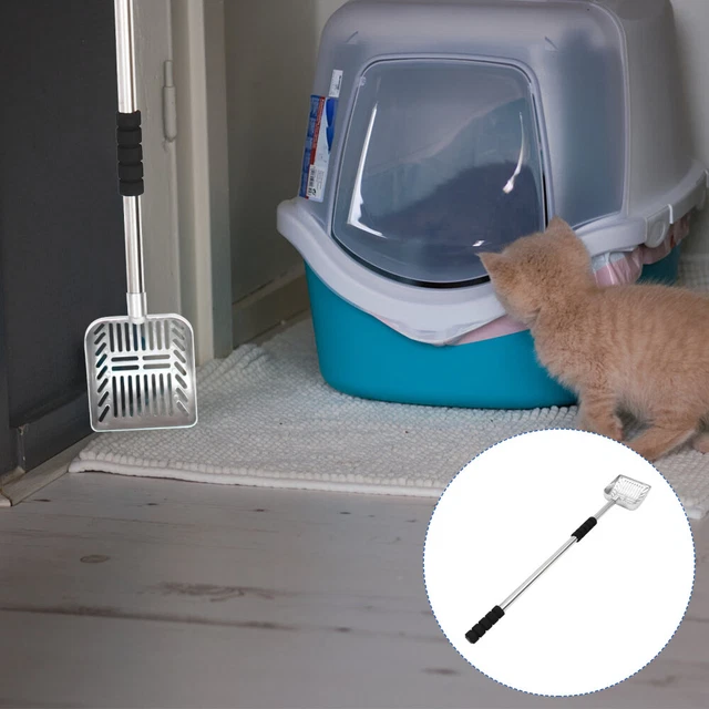 Popetpop Telescopic Cat pala basura mango largo arena para gatos detergente